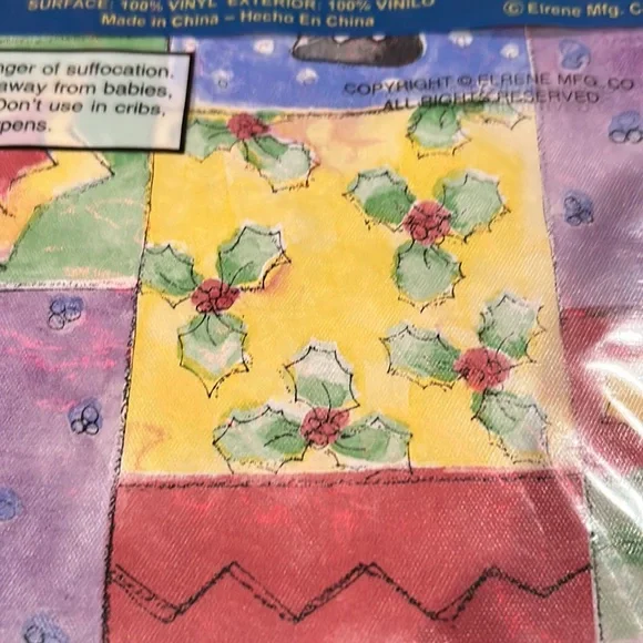 NWT Sango Sweet Shoppe Christmas 60”x102” Oblong Tablecloth Flannel Backed Vinyl - Picture 7 of 12